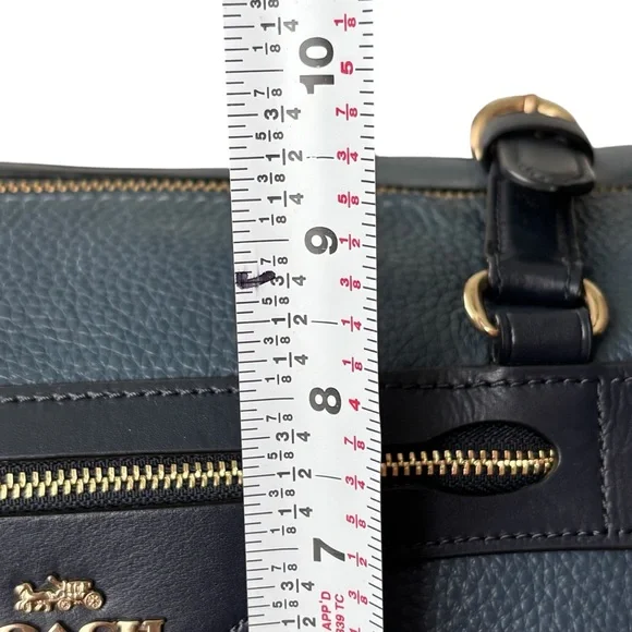 Coach Kleo Denim Leather Carryall Bag - Picture 13 of 15